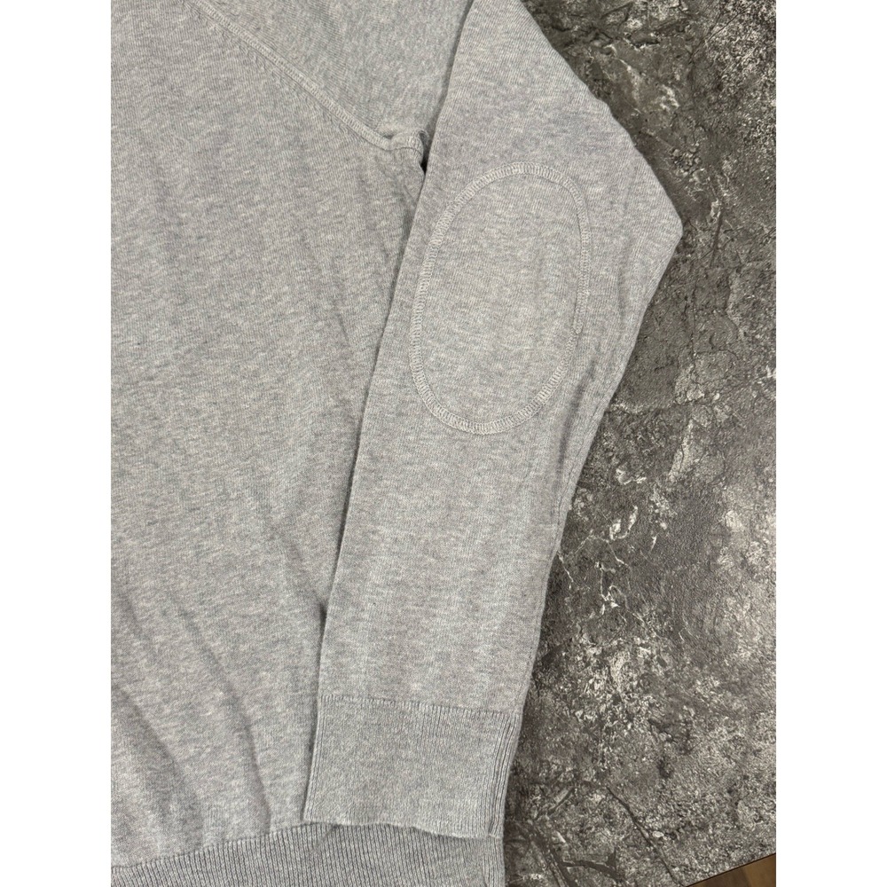 Vince Mens 100% Cotton Crewneck Lightweight Sweater Italian Yarn Elbow Patches M - Picture 2 of 12